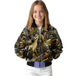 custom vegas golden knights skull horde tan bomber jacket best selling