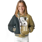custom vegas golden knights snoopy head tan varsity jacket best selling
