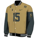 custom vegas golden knights team patch tan varsity jacket best selling