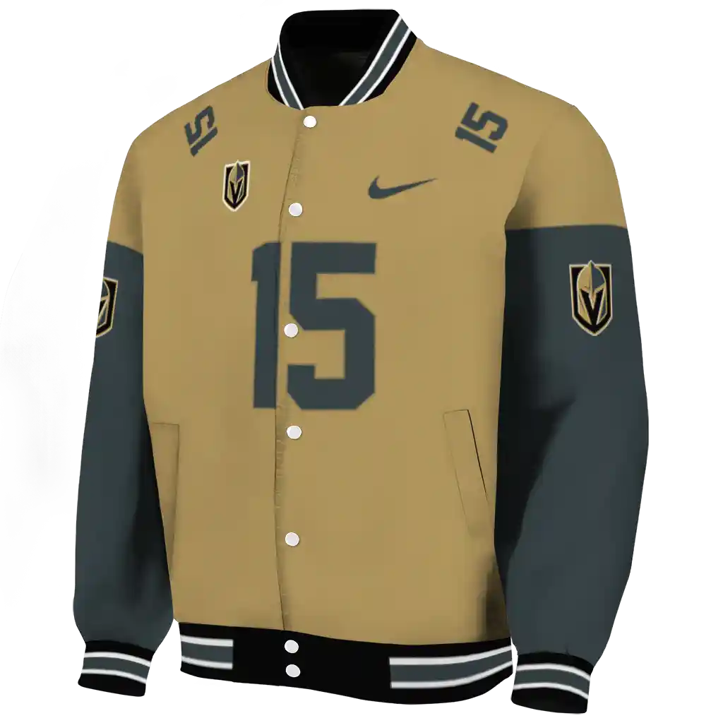custom vegas golden knights team patch tan varsity jacket best selling custom vegas golden knights team patch tan varsity jacket best selling