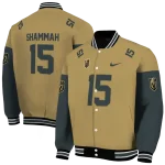 custom vegas golden knights team patch tan varsity jacket best selling