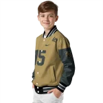 custom vegas golden knights team patch tan varsity jacket best selling