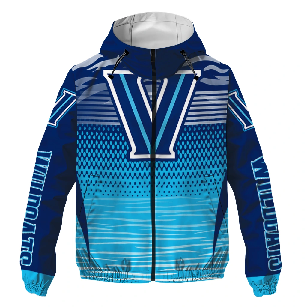 custom villanova wildcats pattern layers navy windbreaker jacket best selling custom villanova wildcats pattern layers navy windbreaker jacket best selling