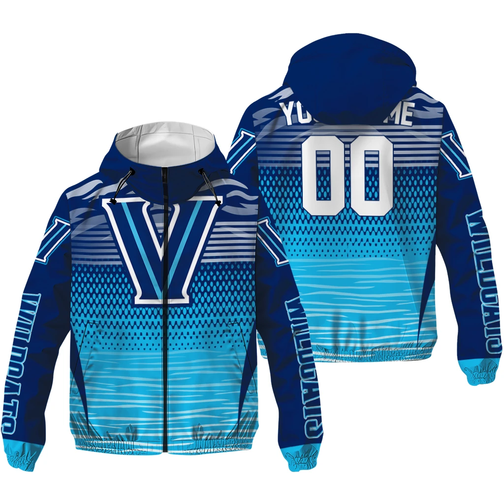 custom villanova wildcats pattern layers navy windbreaker jacket high quality custom villanova wildcats pattern layers navy windbreaker jacket high quality