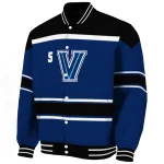 custom villanova wildcats stripe statement navy black varsity jacket best selling
