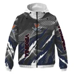 custom virginia cavaliers claw mesh blue gray windbreaker jacket best selling