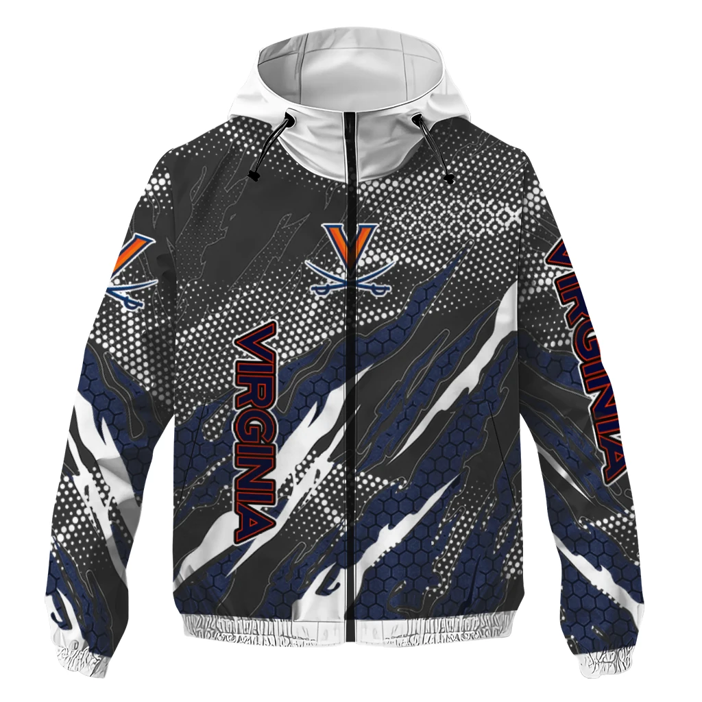 custom virginia cavaliers claw mesh blue gray windbreaker jacket best selling custom virginia cavaliers claw mesh blue gray windbreaker jacket best selling