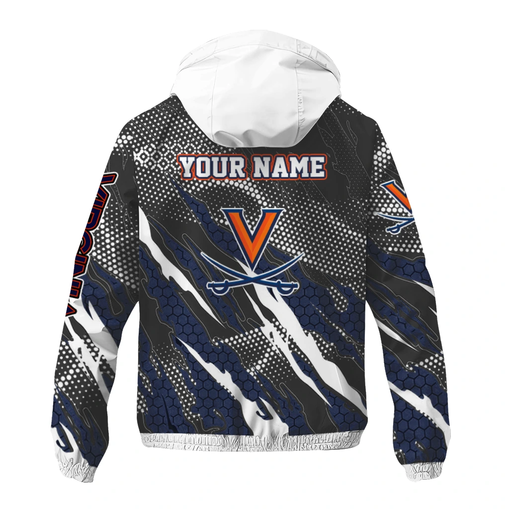 custom virginia cavaliers claw mesh blue gray windbreaker jacket fashion forward custom virginia cavaliers claw mesh blue gray windbreaker jacket fashion forward