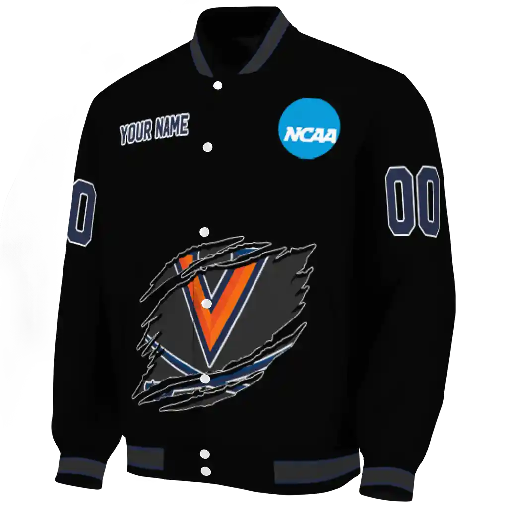 custom virginia cavaliers claw shred black varsity jacket best selling custom virginia cavaliers claw shred black varsity jacket best selling