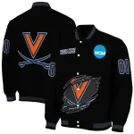 custom virginia cavaliers claw shred black varsity jacket best selling