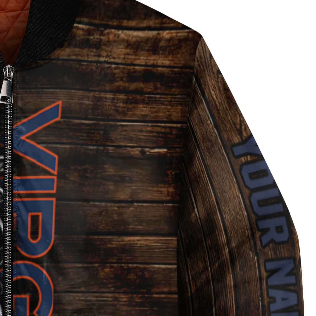 custom virginia cavaliers flag wood brown bomber jacket premium grade custom virginia cavaliers flag wood brown bomber jacket premium grade