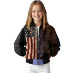custom virginia cavaliers flag wood brown bomber jacket best selling