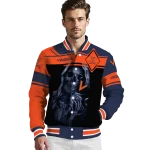 custom virginia cavaliers reaper hands blue black varsity jacket best selling