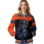 custom virginia cavaliers reaper hands blue black varsity jacket best selling