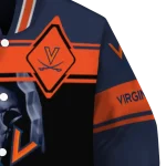 custom virginia cavaliers reaper hands blue black varsity jacket best selling
