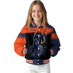 custom virginia cavaliers reaper hands blue black varsity jacket best selling