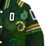 custom virginia cavaliers shamrock vortex green varsity jacket best selling