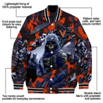 custom virginia cavaliers skull horde blue varsity jacket best selling