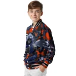 custom virginia cavaliers skull horde blue varsity jacket best selling
