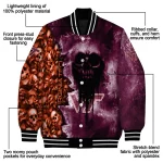 custom virginia tech hokies skull cluster maroon varsity jacket best selling