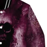 custom virginia tech hokies skull cluster maroon varsity jacket best selling