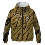 custom wake forest demon deacons abstract streaks gold windbreaker jacket best selling