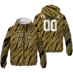 custom wake forest demon deacons abstract streaks gold windbreaker jacket best selling