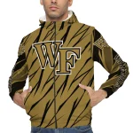 custom wake forest demon deacons abstract streaks gold windbreaker jacket best selling