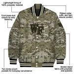 custom wake forest demon deacons camouflage abstract camouflage varsity jacket best selling
