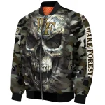 custom wake forest demon deacons camouflage skull camouflage bomber jacket best selling