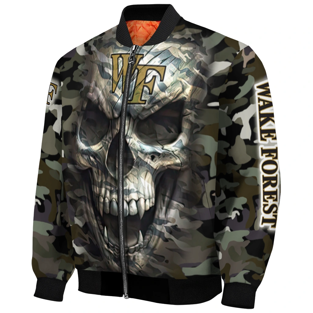 custom wake forest demon deacons camouflage skull camouflage bomber jacket fashion forward custom wake forest demon deacons camouflage skull camouflage bomber jacket fashion forward