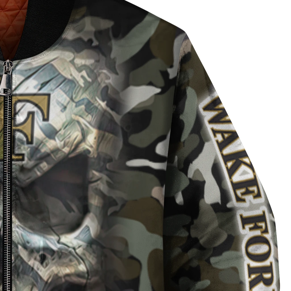 custom wake forest demon deacons camouflage skull camouflage bomber jacket premium grade custom wake forest demon deacons camouflage skull camouflage bomber jacket premium grade