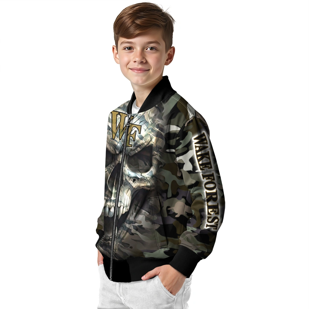 custom wake forest demon deacons camouflage skull camouflage bomber jacket trendy custom wake forest demon deacons camouflage skull camouflage bomber jacket trendy
