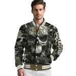 custom wake forest demon deacons camouflage skull camouflage varsity jacket best selling