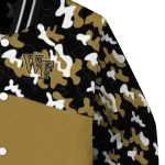 custom wake forest demon deacons camouflage splash gold varsity jacket best selling