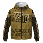 custom wake forest demon deacons cat eyes gold windbreaker jacket best selling