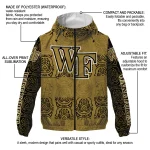 custom wake forest demon deacons cat eyes gold windbreaker jacket best selling