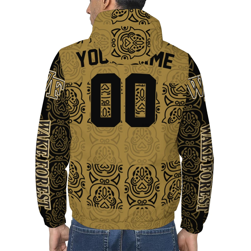 custom wake forest demon deacons cat eyes gold windbreaker jacket trendy custom wake forest demon deacons cat eyes gold windbreaker jacket trendy