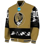 custom wake forest demon deacons circle skull gold black varsity jacket best selling
