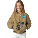 custom wake forest demon deacons claw effect beige varsity jacket best selling