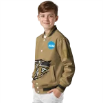 custom wake forest demon deacons claw effect beige varsity jacket best selling