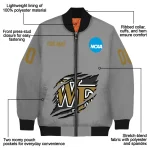 custom wake forest demon deacons feral slash grey bomber jacket best selling