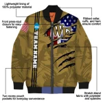 custom wake forest demon deacons usa flag claws gold bomber jacket best selling