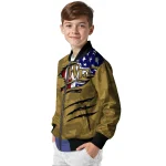 custom wake forest demon deacons usa flag claws gold bomber jacket best selling