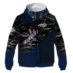 custom washington capitals arrow matrix blue black windbreaker jacket best selling