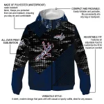 custom washington capitals arrow matrix blue black windbreaker jacket best selling