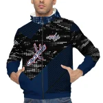 custom washington capitals arrow matrix blue black windbreaker jacket best selling