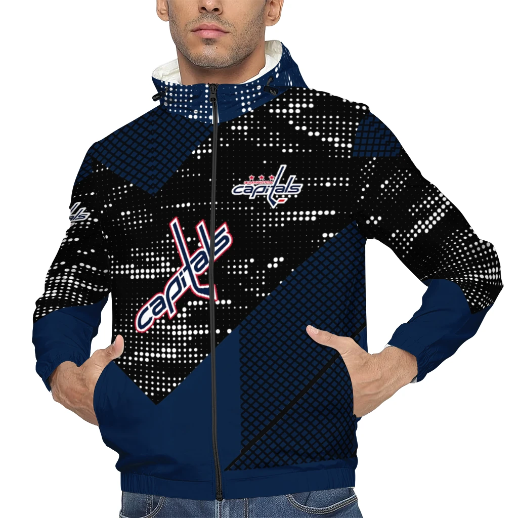 custom washington capitals arrow matrix blue black windbreaker jacket top rated custom washington capitals arrow matrix blue black windbreaker jacket top rated