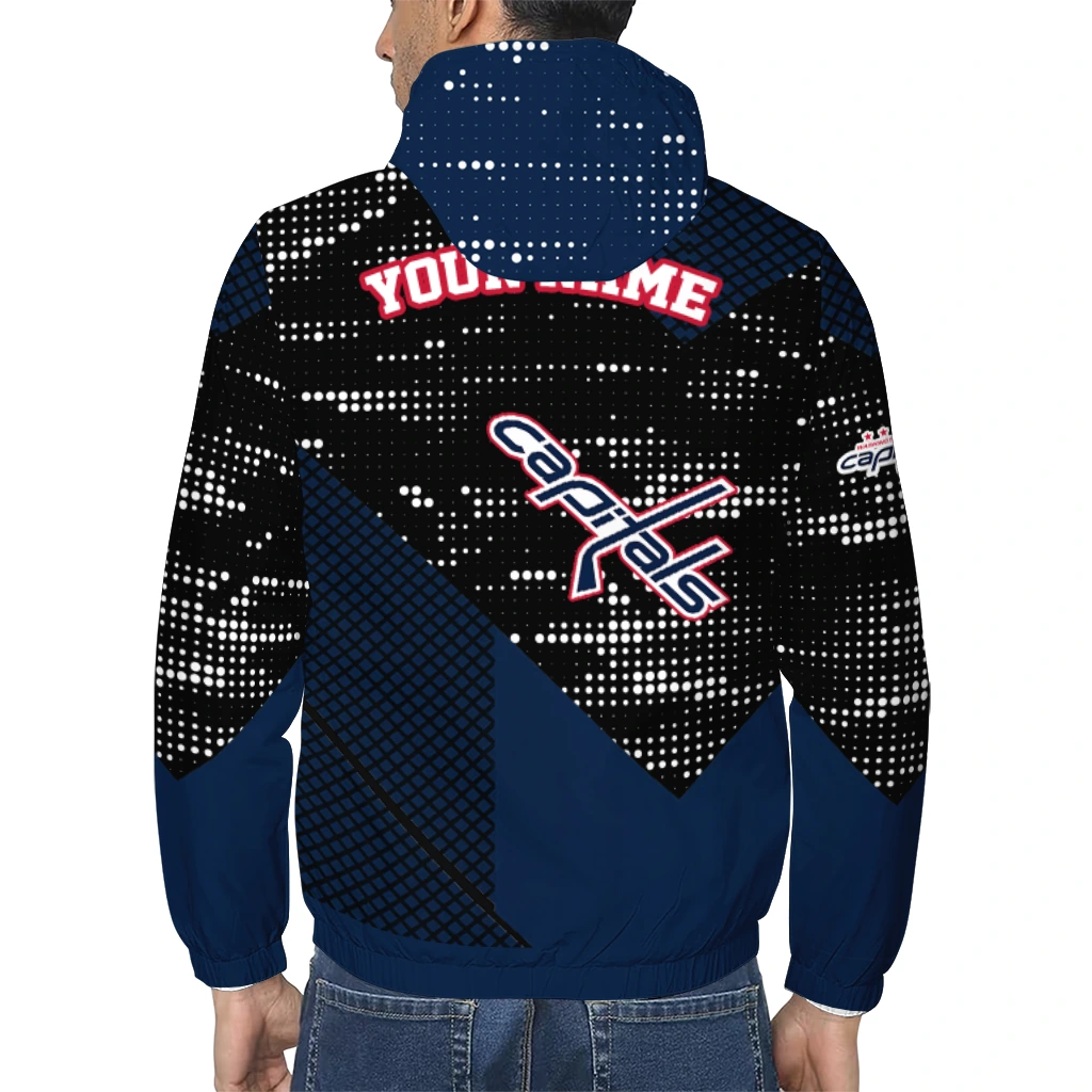 custom washington capitals arrow matrix blue black windbreaker jacket trendy custom washington capitals arrow matrix blue black windbreaker jacket trendy