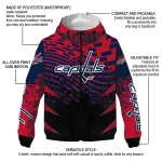 custom washington capitals brick motion blue black windbreaker jacket best selling